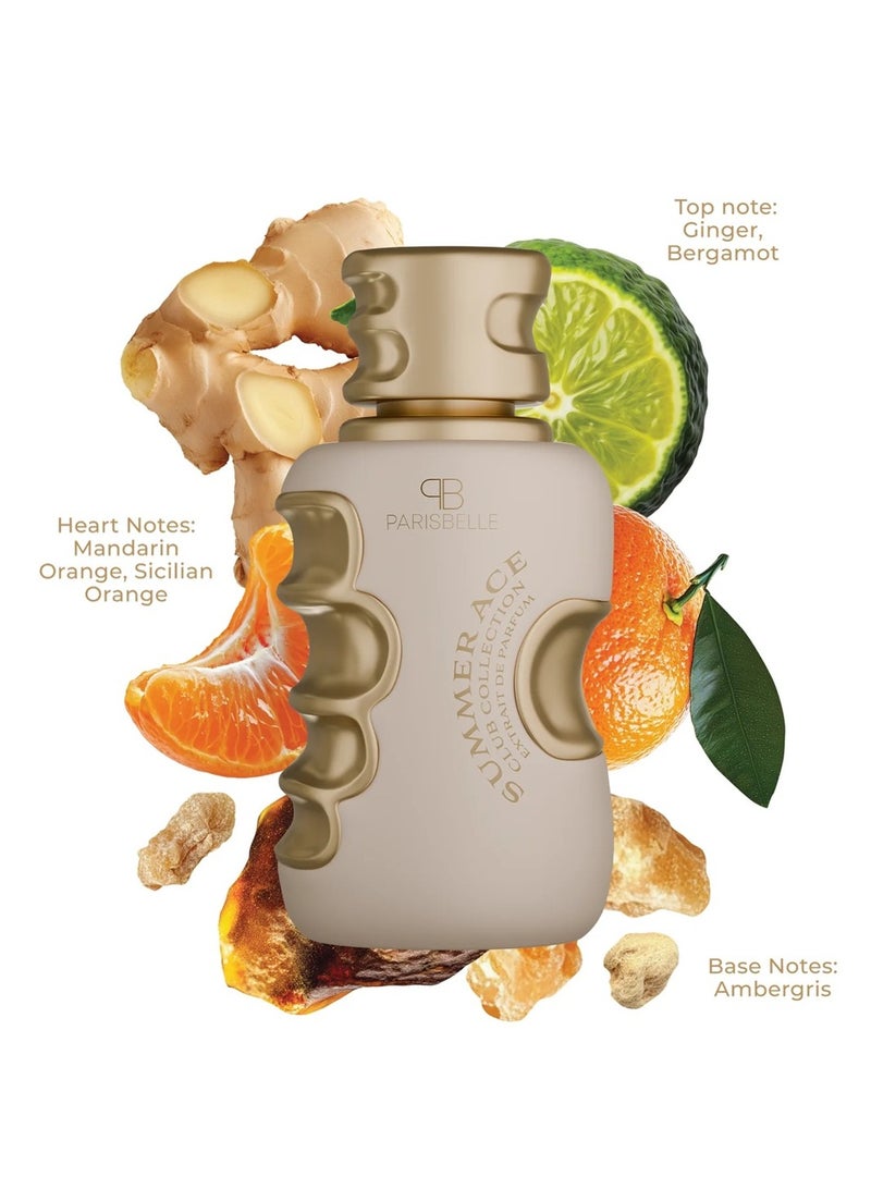 Parisbelle SUMMER ACE Eau de Parfum for Women & Men (Unisex) – 100ml | Long Lasting Fresh Citrus Perfume | Ginger, Bergamot, Mandarin Orange, Sicilian Orange & Ambergris | Premium Luxury Fragrance - Image 2