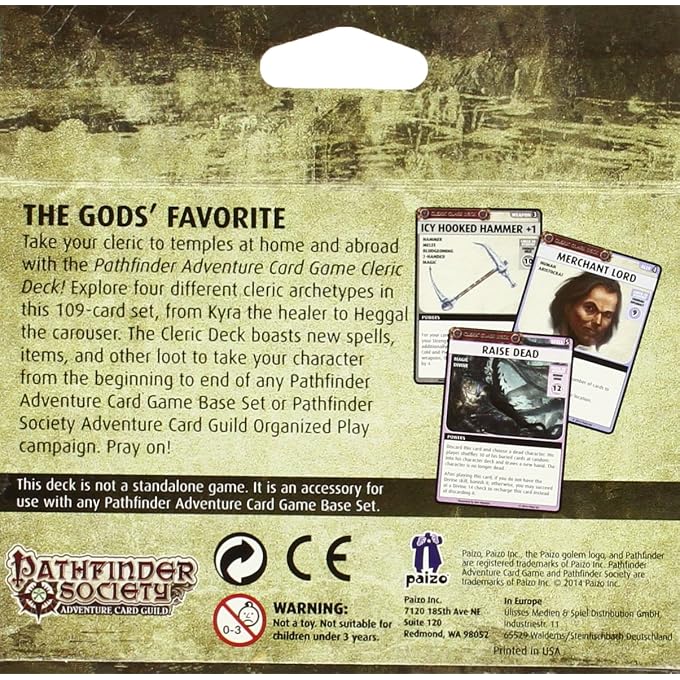 Paizo Pathfinder Adventure Card Game: Class Deck - Cleric PZO6802 - Image 2