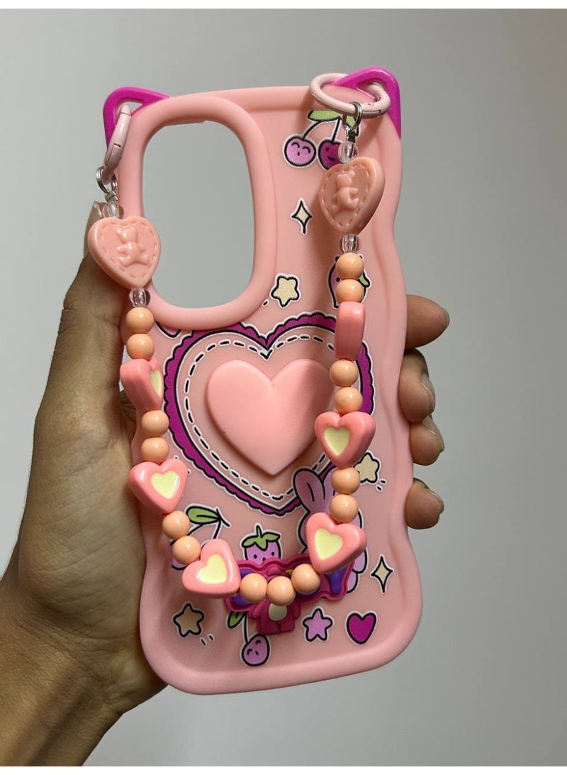 جراب خلفي بتصميم كرتوني جديد علي شكل قلب وعليه كلمه BABY متوافق مع هاتف فيفو Y04 - Image 2