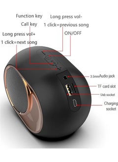 General Bluetooth Speaker - Powerful Wireless Speaker, FM Radio - Bluetooth 5.0, AUX/USB Port, TF Card Four Playback Modes - Bluetooth & Speakerphone Function - TWS HD Stereo - 80dB Volume  - Image 2