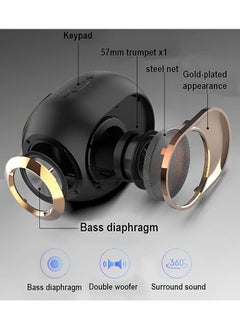 General Bluetooth Speaker - Powerful Wireless Speaker, FM Radio - Bluetooth 5.0, AUX/USB Port, TF Card Four Playback Modes - Bluetooth & Speakerphone Function - TWS HD Stereo - 80dB Volume  - Image 3