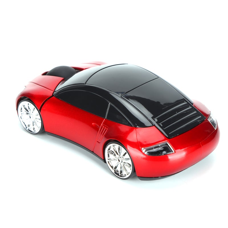 Wireless Mouse: 2.4G Cordless Black ABS Ergonomic Mouse - Accurate Optical Positioning Smart Car Shaped Power Saving Mouse for Office Home Gaming Computers Gift Giving - Image 1
