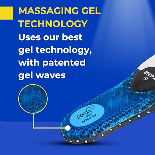 DOCOSS x Poron(USA Make) Gel Insoles For Men,Women Orthopedic Insole for Flat Feet with Attachments For Extra Comfort & Patented Dual Gel Design, Medial Arch Support Footwear,Ideal For Loose Shoes or Replacing Existing Insoles/Inserts, Shock Absorbing Foot Sole Pain Relief (Small /UK 3-6/EU 35-40) - Image 4