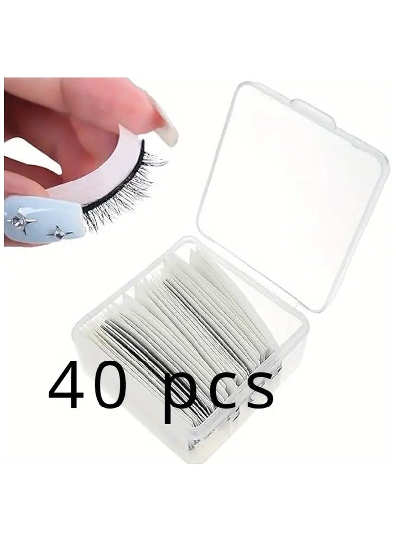 Generic - 40 Pieces Self Adhesive Lash Strips for Fake Eyelashes No Glue Apply Self Adhesive Eyeliner Lashes Strips Waterproof Natural Look - Image 1