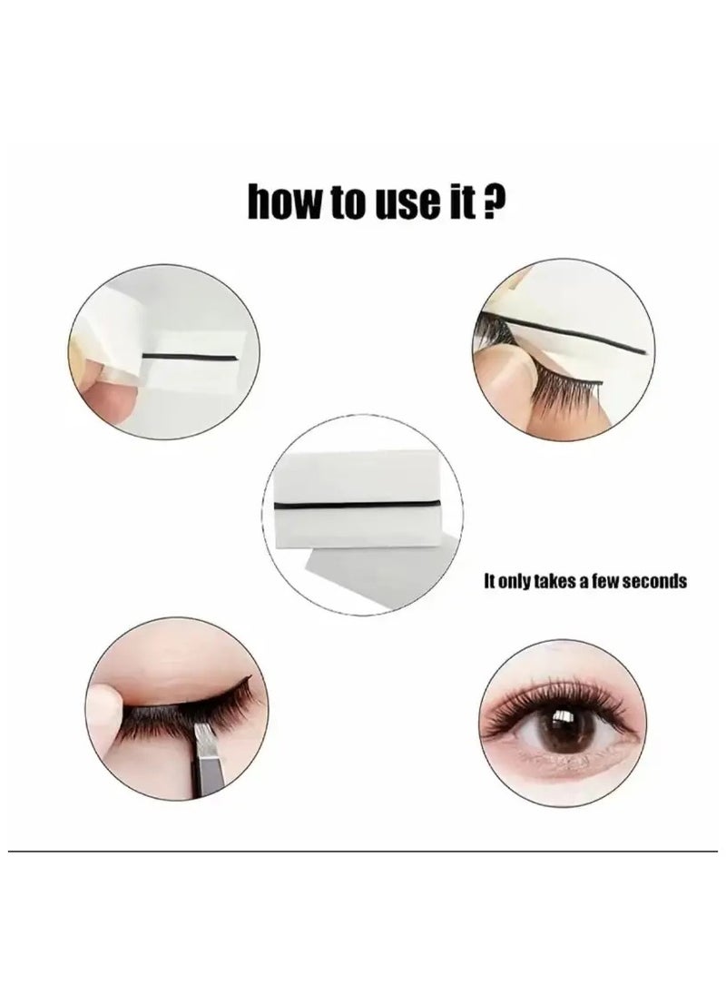 Generic - 40 Pieces Self Adhesive Lash Strips for Fake Eyelashes No Glue Apply Self Adhesive Eyeliner Lashes Strips Waterproof Natural Look - Image 1