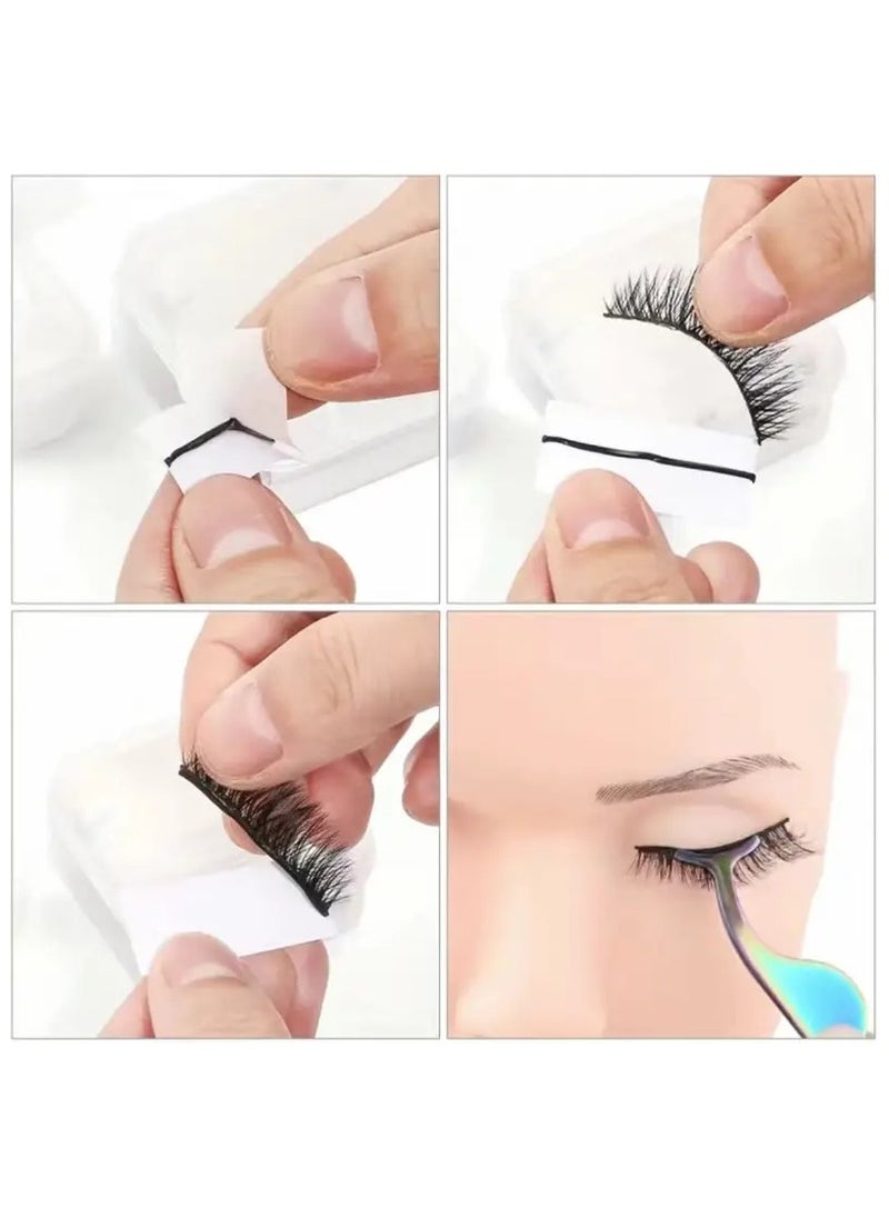 Generic - 40 Pieces Self Adhesive Lash Strips for Fake Eyelashes No Glue Apply Self Adhesive Eyeliner Lashes Strips Waterproof Natural Look - Image 1