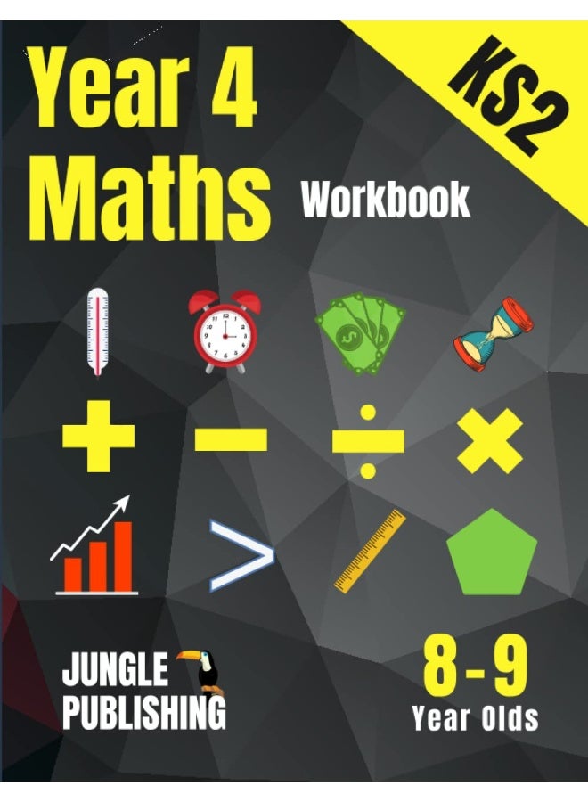 Year 4 Maths Workbook: Addition and Subtraction, Times Tables, Fractions, - Image 1