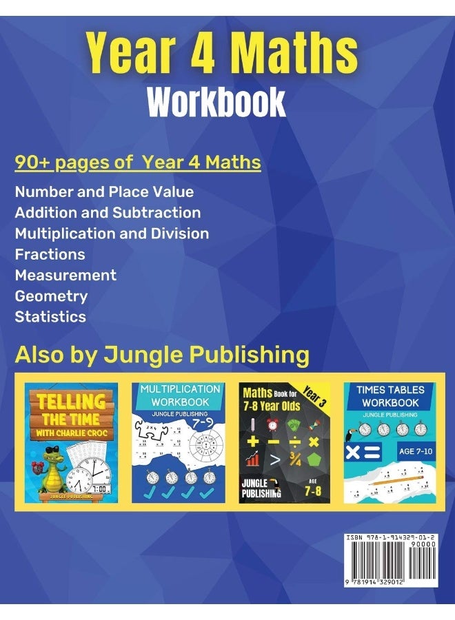 Year 4 Maths Workbook: Addition and Subtraction, Times Tables, Fractions, - Image 2