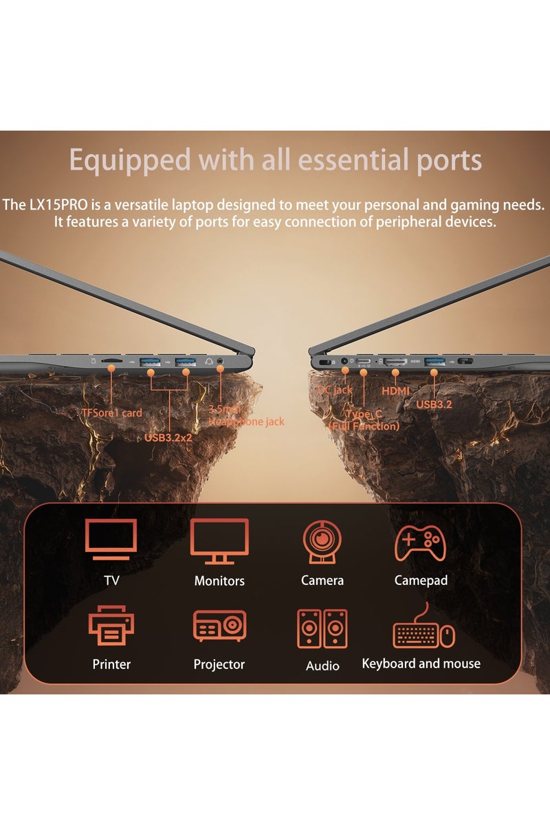 ACEMAGIC Laptop 15.6-inch AMD Ryzen5  7430U 16GB SO-DIMM DDR4 512GB M.2 2280 NVMe PCIe3.0 SSD Windows 11 Pro Type-C/USB3.2/plastic material/WIFI6/Bluetooth5.2  - Image 5