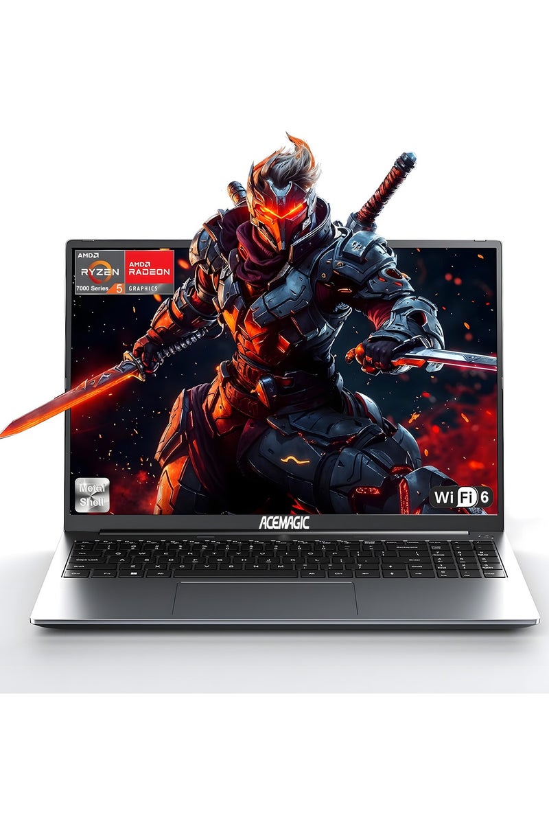ACEMAGIC Laptop 15.6-inch AMD Ryzen5  7430U 16GB SO-DIMM DDR4 512GB M.2 2280 NVMe PCIe3.0 SSD Windows 11 Pro Type-C/USB3.2/plastic material/WIFI6/Bluetooth5.2  - Image 1