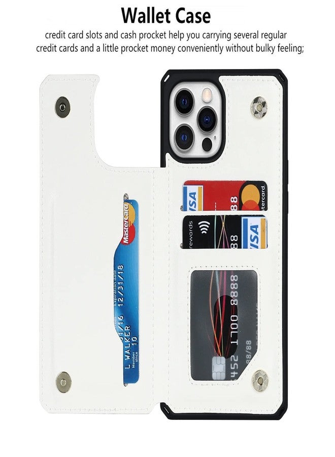 iCoverCase iPhone 12/12 Pro Wallet Case With Card Holder for Women Men, RFID Blocking, Card Slots, Kickstand, PU Leather, Wrist Strap (Gray Leopard) - Image 5