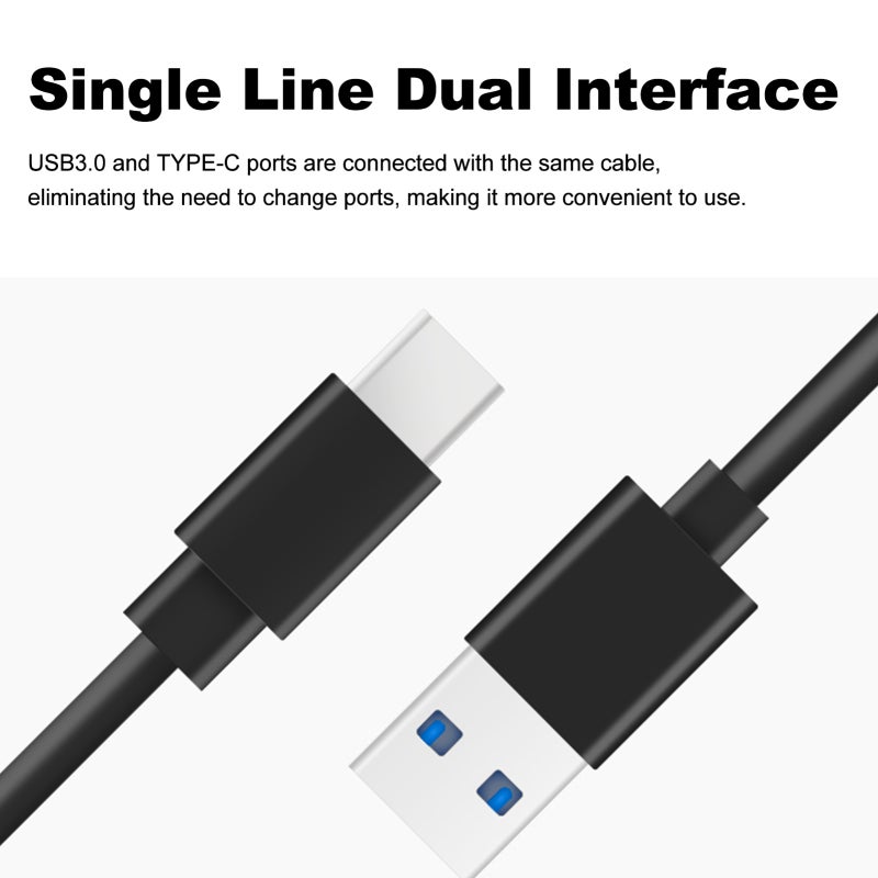 محرك سي دي/دي في دي خارجي محمول: تصميم متعدد الوظائف 7 في 1 - واجهات USB 3.0 و Type-C خفيف الوزن وسمك 1.5 سم باللون الأسود لأجهزة المحمول وأجه سطح المكتب وأجهزة الجيل الواحد - Image 5