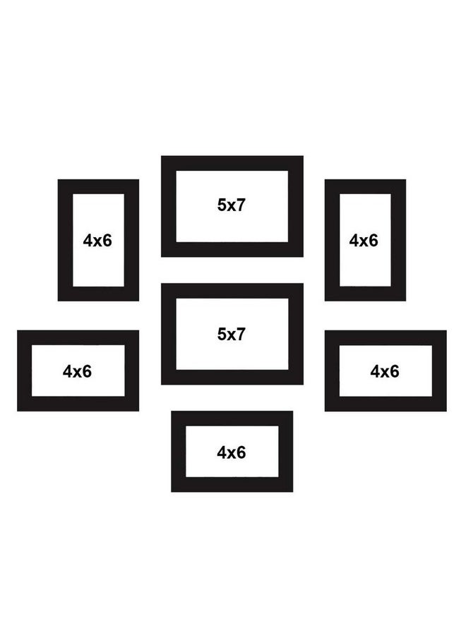 Art Street Saturn Set of 7 Black Wall Photo Frame, Picture Frame for Home Decor (Size - 4x6, 5x7) - pzsku/Z0C7A9B23BA7669A560F1Z/45/_/1740118376/a30eedda-c327-4b14-aec6-96648c72b507