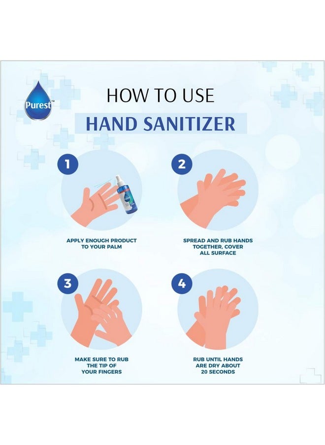 purest - Advanced Blue Liquid Sanitizer Hand Sanitizer 68% Alcohol-Based Kills 99.9% Of Germs Without Soap And Water 5 Litre Net 5000 Ml Refill Pack Can, (Who Recommended Formula) - Image 1