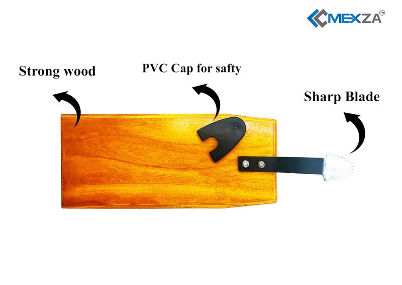 MEXZA™ Wooden Traditional Stool Type Coconut Scraper Chirava Grater Thengai Thuruvi - Image 2