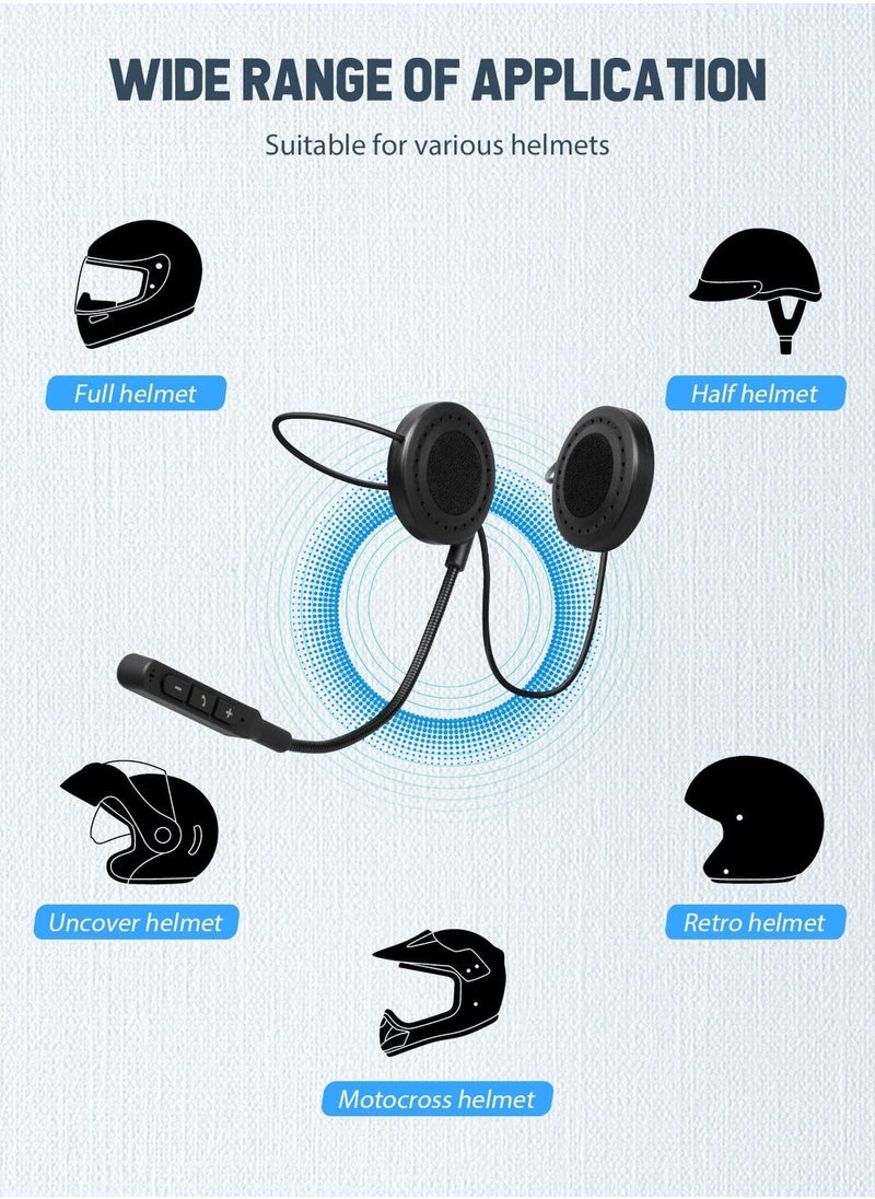 SYOSI - SYOSI, Motorbike Helmet Bluetooth 5.0 Headset with Stereo Sound Quality Waterproof Motorcycle Helmet Speaker for Riding, Skiing Sport Outdoor - Image 1