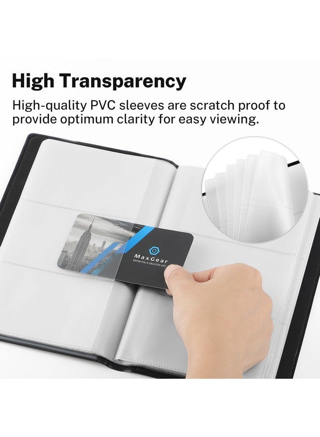 MaxGear Business Card Organizer, Portable Business Card Holder Book For Men & Women, 240 Business Cards Book Credit Card Binder Professional Business Card Holders Name Card Holder File Storage, Black - Image 3