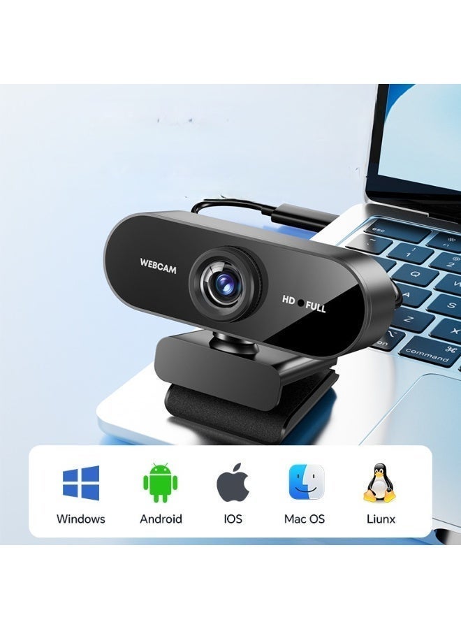 كاميرا ويب بدقة 1080p مع ميكروفون USB للبث المباشر للاستخدام اليومي والعمل والدراسة عبر الإنترنت - Image 2