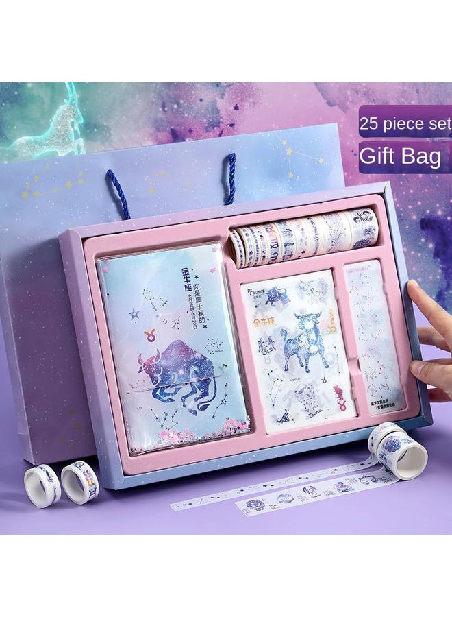 Bluejw Hand Account Book Twelve Constellations Tape Gift Box Suit Net Red Star Account Stick Sticker And Paper Tool Material Dream Domain - Image 3
