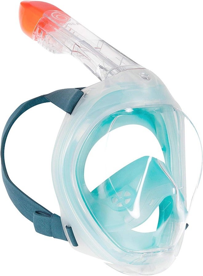 Olpad Snorkel Mask Full Face Snorkel Mask for Divers Snorkeling Set Dry Top System 180 Degree Panoramic View Safe Breathing Anti-Leak Anti-Fog Scuba Mask for Adult & Kids Diving (Green [S/M]) - Image 1