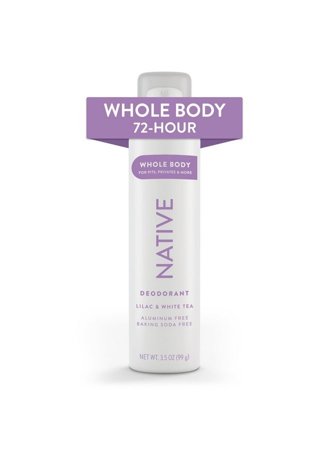 native Whole Body Deodorant Spray Contains Naturally Derived Ingredients, Deodorant For Women & Men | 72 Hour Odor Protection, Aluminum Free With Coconut Oil And Shea Butter | Lilac & White Tea  - Image 1