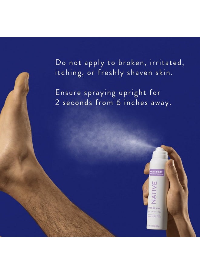 native Whole Body Deodorant Spray Contains Naturally Derived Ingredients, Deodorant For Women & Men | 72 Hour Odor Protection, Aluminum Free With Coconut Oil And Shea Butter | Lilac & White Tea  - Image 4