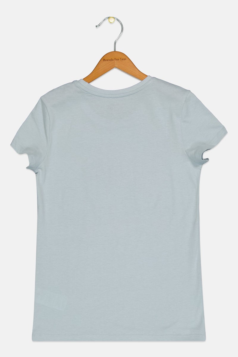 PUMA Kids Girl Short Sleeve Outdoor T-Shirt, Pale Blue - Image 3