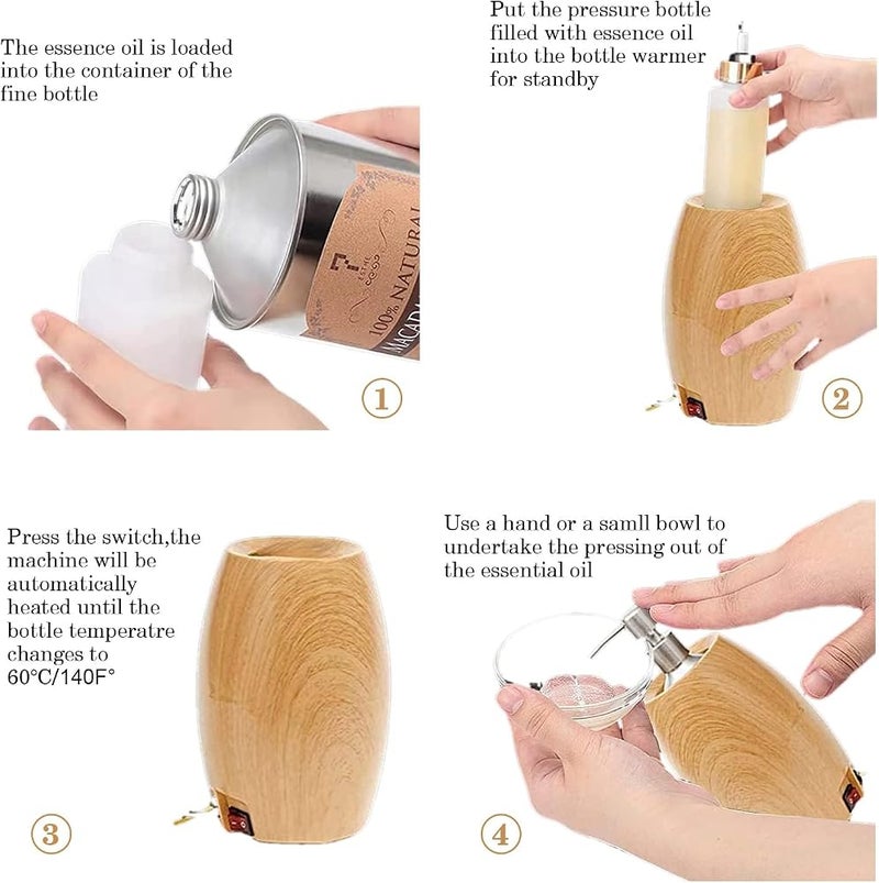 Elitzia Massage Oil Warmer Lotion Warmer 131°F Constant Temperature with Plastic Pump Bottles Massage Oil Heater for Creams Gels & Essential Oils ETOH843N - Image 2
