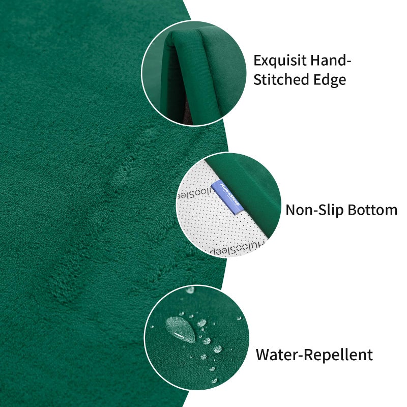 Huloo Sleep Ultra Soft Baby Play Mat for Floor,1.3" Thick Elasti-Foam 50x50 Playpen Mat for Toddlers Infant kids,Non-Slip Backing Safe for Crawling&Tummy Time,Tatami Style (Dark Green) - Image 2