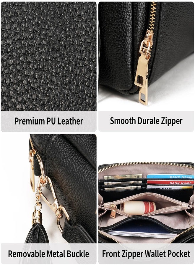FALAN MULE Crossbody Purses for Women Trendy,Vegan Leather Medium Women's Crossbody Travel Purse Built in Wallet - Image 4