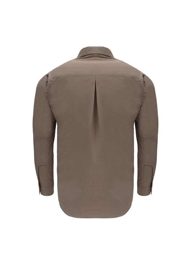 Shield Men’s UPF Ventilated Long Sleeve Shirt – Lightweight Breathable Work Shirt with Sun Protection for Outdoor Industrial Use
KHAKI  COLOR - Image 2