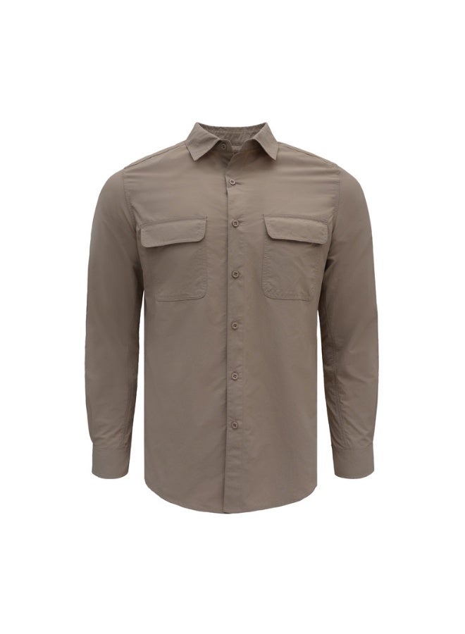 Shield Men’s UPF Ventilated Long Sleeve Shirt – Lightweight Breathable Work Shirt with Sun Protection for Outdoor Industrial Use
KHAKI  COLOR - Image 1