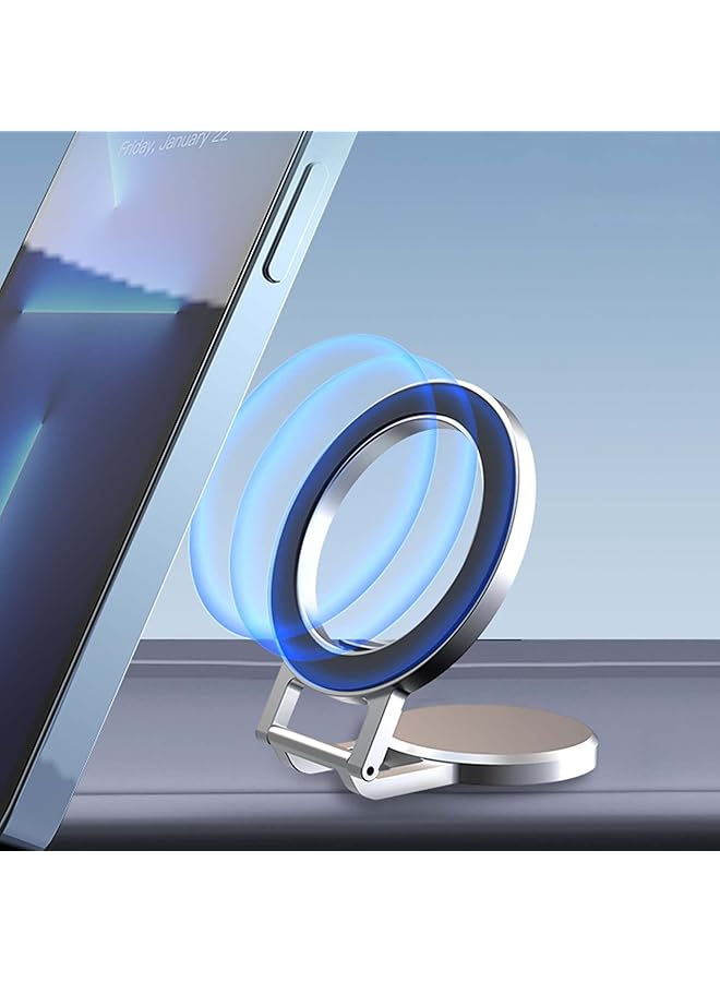 KASTWAVE Car Phone Mount For Magsafe, Magnetic Dashboard Phone Holder For Car, All Metal Design, Fit For Magsafe Iphone 14 13 12 Pro/Max/Mini/Plus Magsafe Case (Sliver) - Image 1