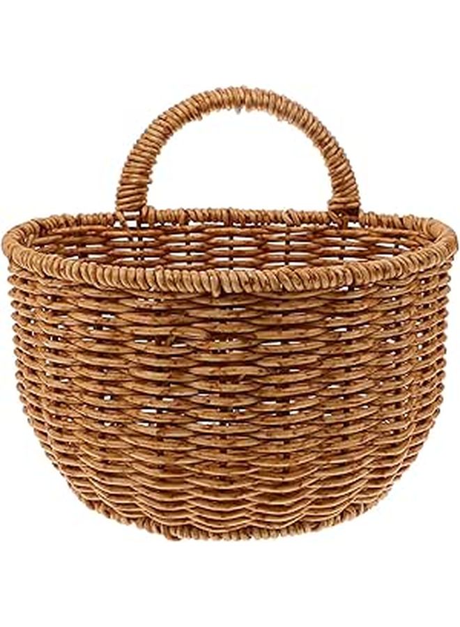 Large Plastic Woven Wall Mounted Storage Basket For Kitchen Fruit Vegetable And Bread Organizer - Image 1