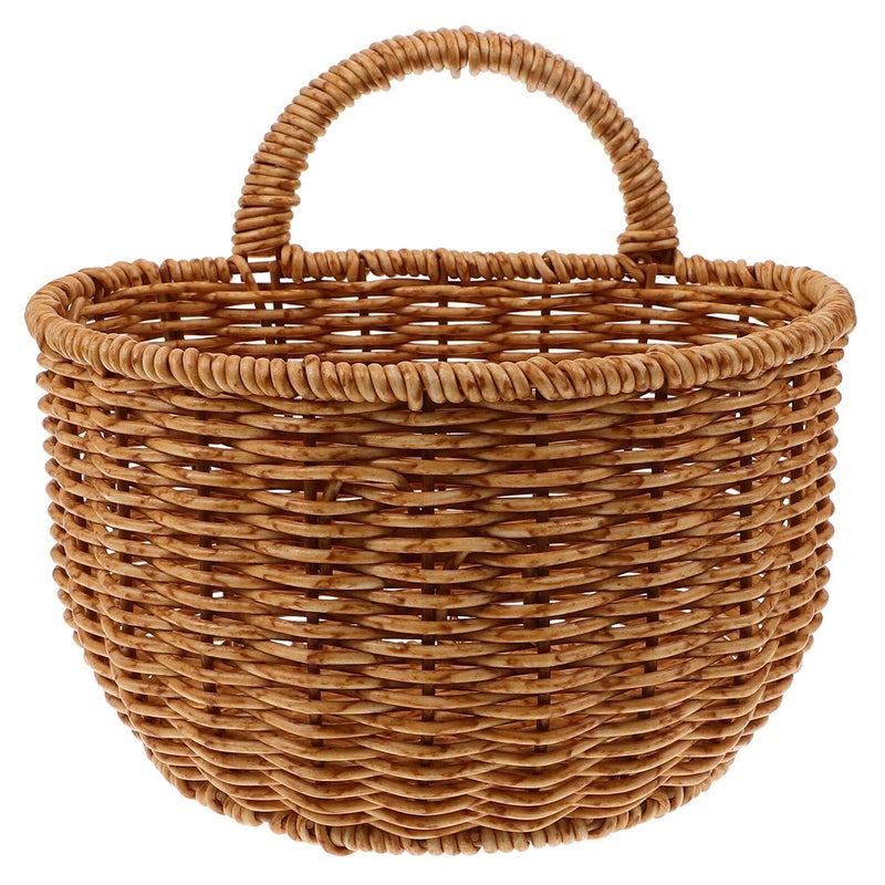Large Plastic Woven Wall Mounted Storage Basket For Kitchen Fruit Vegetable And Bread Organizer - Image 2