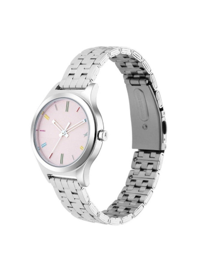 Fastrack Stunners Quartz Analog Pink Dial Metal Strap Watch for Girls 6152sm04 - Image 3