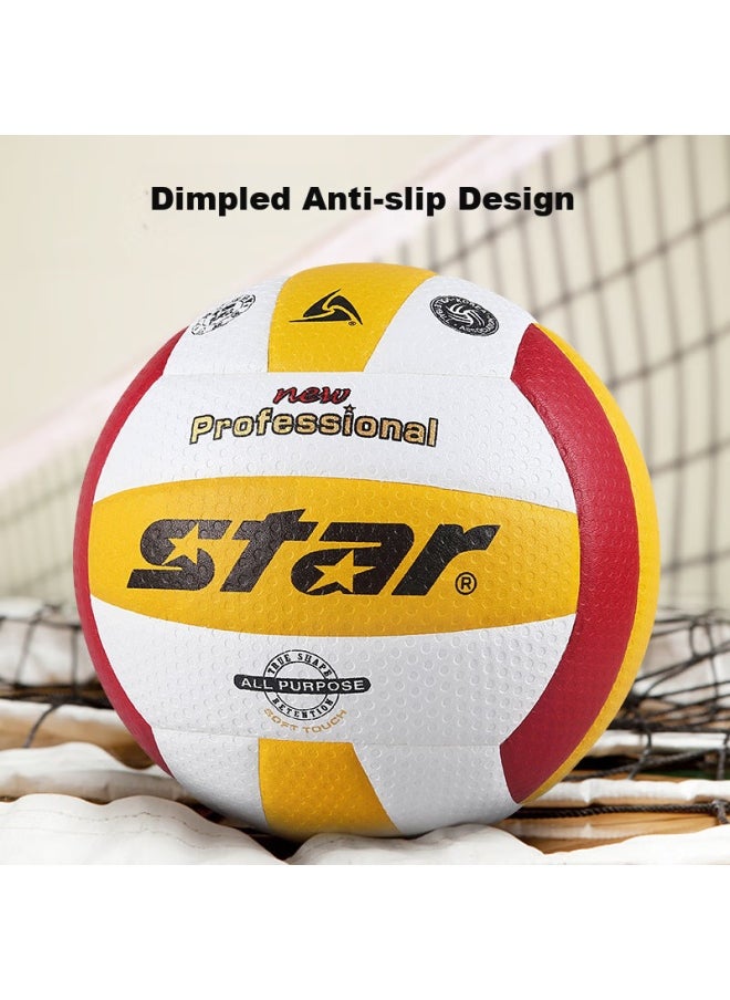 Star Star Volleyball Vb315-34 Microfiber Leather, Hand-stitched, Wear-resistant, Standard Training Size 5  - Image 1