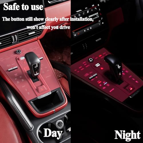 Speechn for Porsche Cayenne Center Console Cover, Silicone Center Console Protector Film for Porsche Cayenne Accessories 2018-2023 (for Cayenne 2018-2023 Red) - Image 3