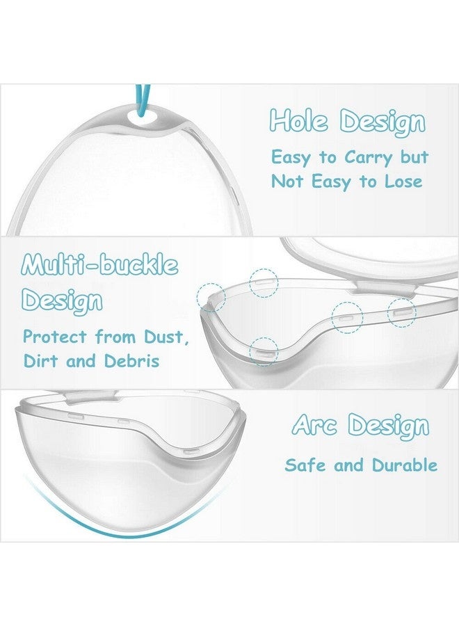 Beauenty 4 Pcs Baby Pacifier Case Pacifier Holder Case Pacifier Clip Binky Holder Case Pacifier Box Pacifier Accessories 4 Pack Transparent - Image 2