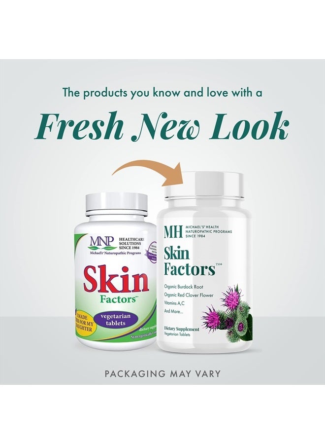 MICHAEL'S Health Naturopathic Programs Skin Factors - 90 Vegetarian Tablets - Daily Formula for Youthful-Looking Skin - Ideal for Mild & Non-Cystic Acne - Kosher - 30 Servings - Image 3