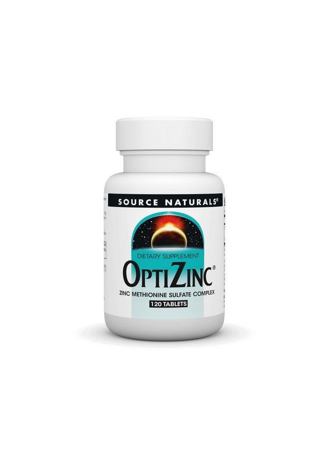 سورس ناتشورالز Source Naturals OptiZinc Zinc Methionine Sulfate Complex & Dietary Supplement* - 120 قرصًا - Image 1