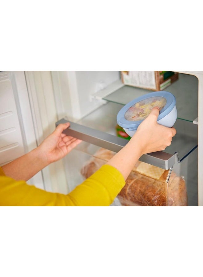 Mepal – Multi Bowl Cirqula Rectangular – Food Storage Container with Lid - Suitable as Airtight Storage Box for the Fridge & Freezer, Microwave Container & Servable Dish – 3000 ml – Nordic Black - Image 4