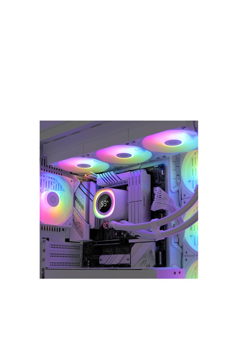 ID-COOLING FX360 TD White CPU Liquid Cooler AIO Cooler for Intel and AMD - Image 3