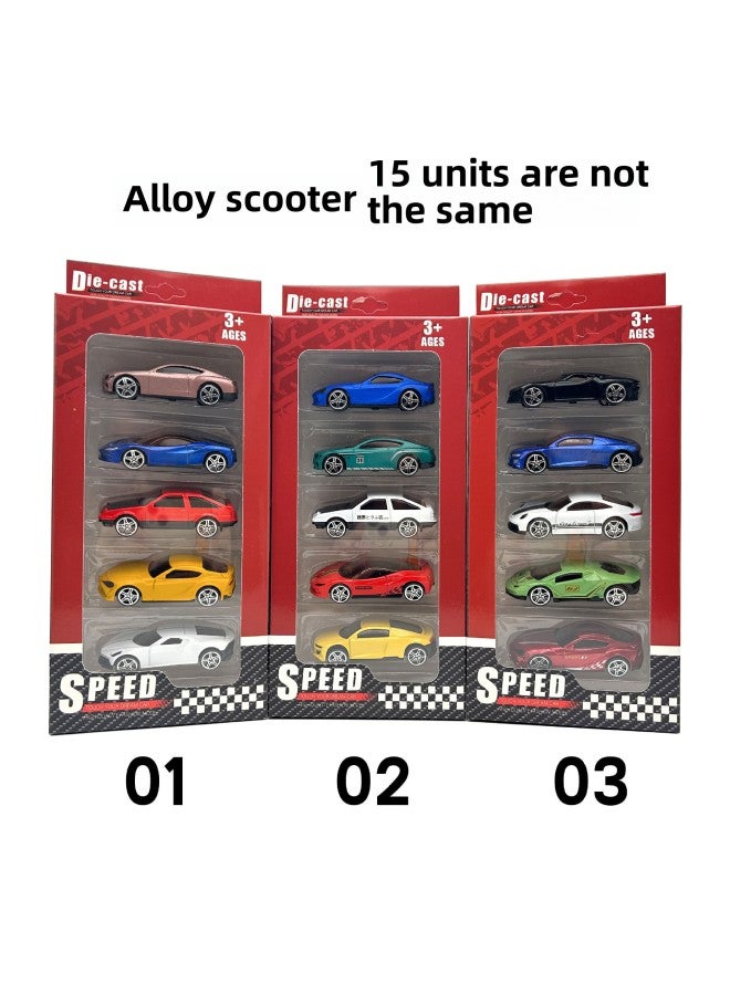 Children's Simulation Alloy Car Toy Car Sliding Sports Car Model Ornaments Decorative Boy Alloy Car Wholesale-Color:Alloy Scooter Random One In Bulk  - Image 2