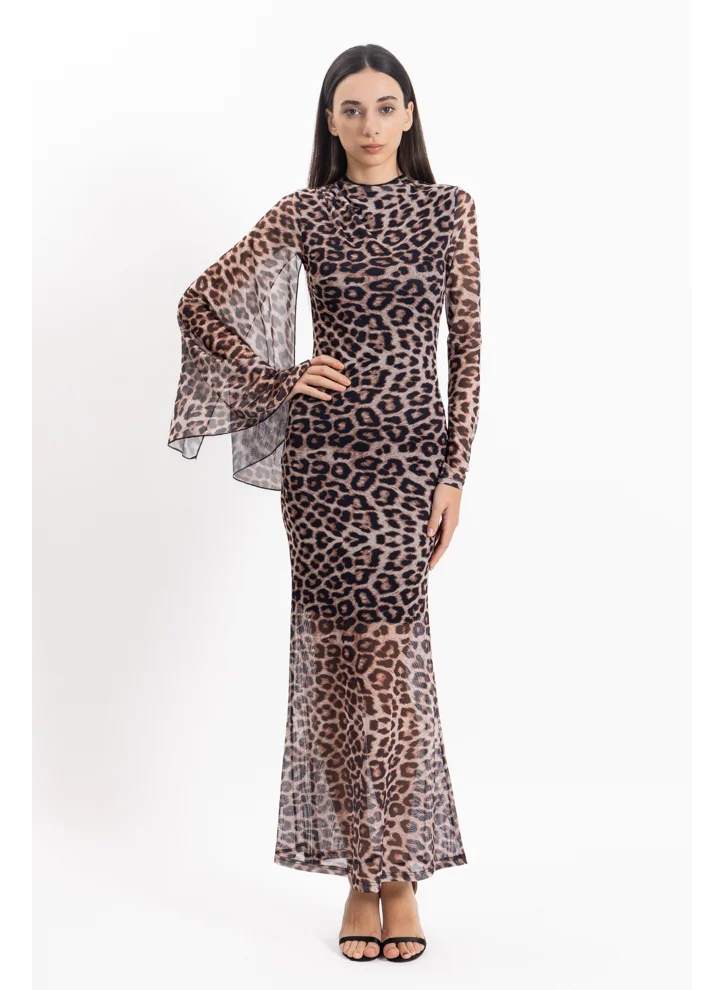 شايبس ANIMAL PRINT FITTED DRESS