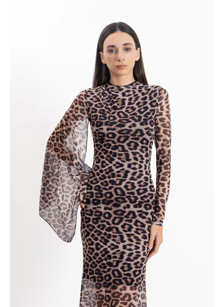شايبس ANIMAL PRINT FITTED DRESS