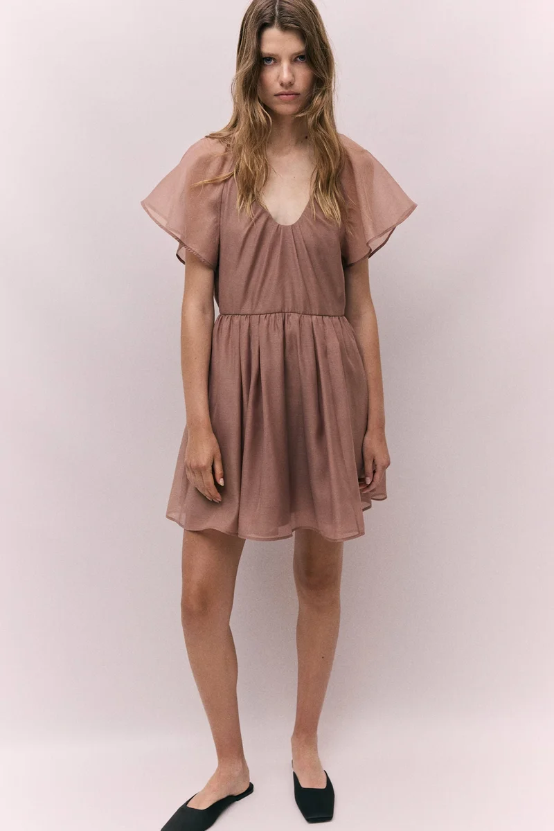 H&M Butterfly-sleeved dress