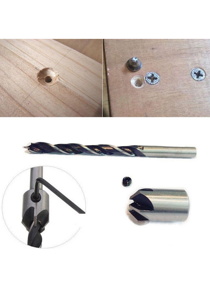 Hetkrishi Hetkrishi High Speed Steel Countersink Drill Bit Set Power Tools Accessories with Hex Key for Plastic Woodworking  - Image 2