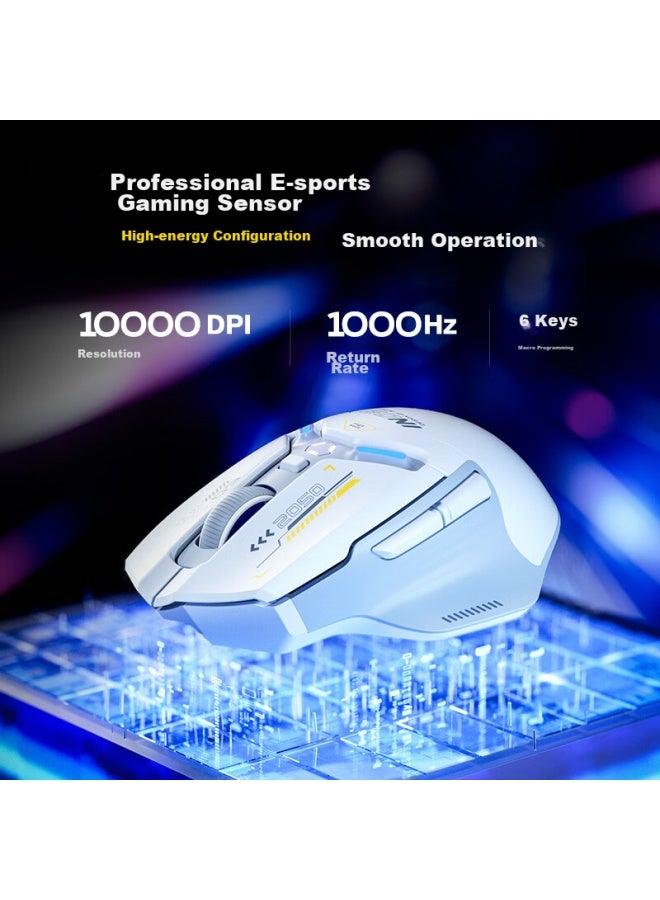 Inphic In9 Silent Edition Wireless Bluetooth Wired Gaming Mouse, Tri-mode E-sports Ergonomic Macro Rgb, For Pubg Lol/csgo, Compatible With Desktop And Laptop, Infinite 1000dpi - Image 2