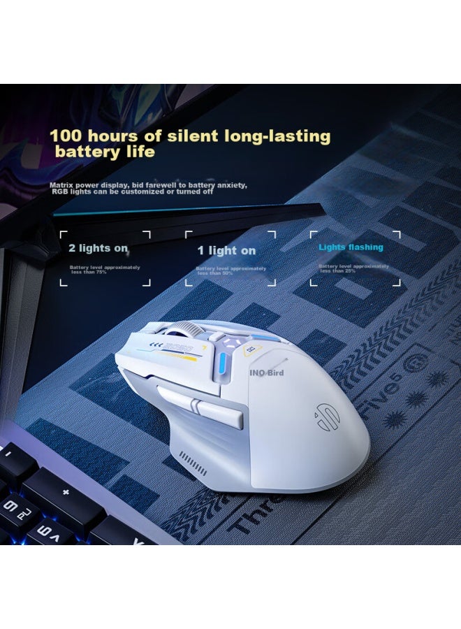 Inphic In9 Silent Edition Wireless Bluetooth Wired Gaming Mouse, Tri-mode E-sports Ergonomic Macro Rgb, For Pubg Lol/csgo, Compatible With Desktop And Laptop, Infinite 1000dpi - Image 4
